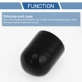 thumbnail image 4 of Unique Bargains 1 Pcs 50mm Length Car Silicone Hose End Cap Silicone Reinforced Blanking Cap for Bypass Tube Universal Black 38mm/1.5" ID, 4 of 7