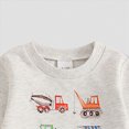 thumbnail image 4 of NOLDARES Toddler Infant Baby Boy 2 Piece Long Sleeve Sweatshirt Tops and Pants Set Cute Print Fall Winter Clothes Outfits Clothing(Grey,2-3 Y), 4 of 7