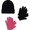 BLACK SOOT, variant on Ribbed Beanie and Gloves Set, 2-Pack, One Size