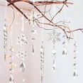 thumbnail image 2 of Bewildely 18 Uds. De adornos de cristal deslumbrantes acrílicos y guirnaldas de carámbanos para impresionantes adornos de carámbanos de árbol Kits de decoración para fiestas rosa, 2 of 6