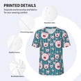 thumbnail image 3 of Lsque Funny Pig Faces Pattern Mens Polo Golf Shirts Funny Graphics Shorts Sleeve Button Shirts Baseball T-shirt-X-Large, 3 of 7