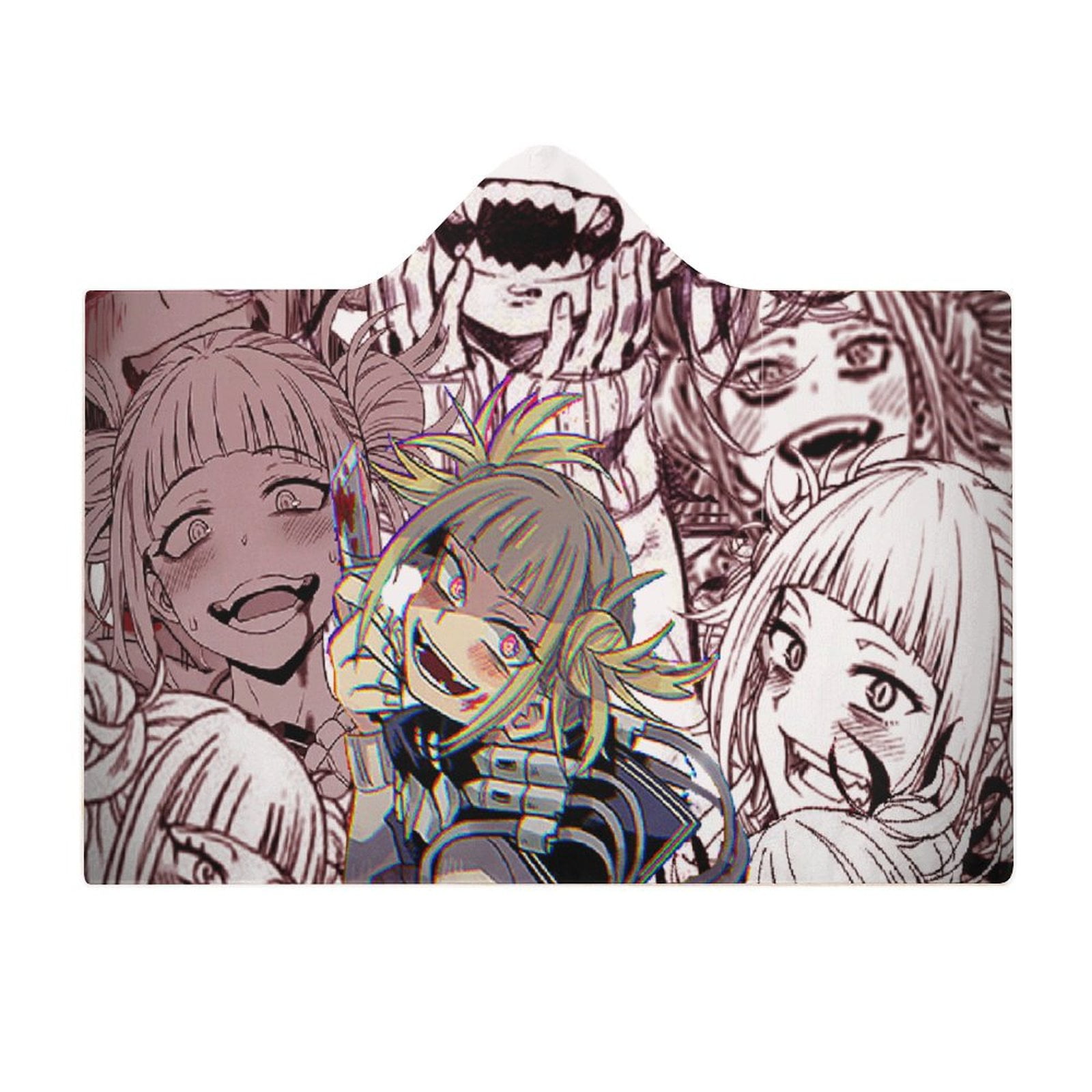 My Hero Academia Himiko Toga Wearable Blanket Cloak Arctic Velvet Hooded Blanket Soft Fuzzy Hoodie Blanket Cape for Adults Kids 40"x50"