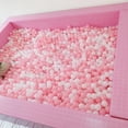 thumbnail image 2 of Mini Pelotas De Juego 100 Uds. Pelotas de plástico suave seguras para bebés jugar piscina Ocean Balls juguete (rosa + blanco) Tmvgtek libre de BPA, 2 of 2