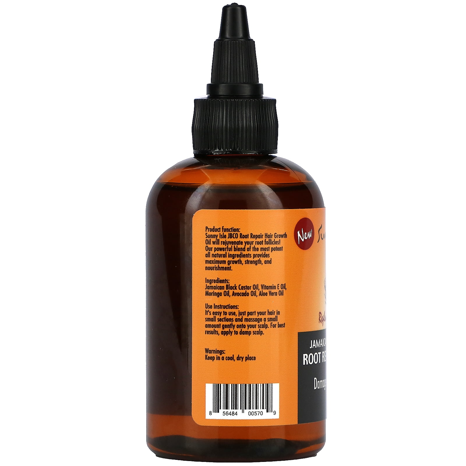 Sunny Isle, Jamaican Black Castor Oil, Root Repair Growth Oil, 4 fl oz Pack of 3