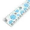 Camouflage Print Light Blue 12 Inch Standard and Metric Plastic Ruler