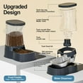 thumbnail image 7 of Nomipaw 2Pcs Cat&Dog Feeder & Waterer - Automatic Gravity Feeding - 1 Gallon Each Feeder - Black Gray, 7 of 7