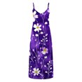 thumbnail image 4 of Ovzne Robes Grande Taille pour Femmes Rondes Robe pour Femme Robes d'Été pour Femmes Robe Imprimée Sans Manches Col Rond Robe Décontractée Robes Grande Taille Robe Imprimée Liquidation, 4 of 5