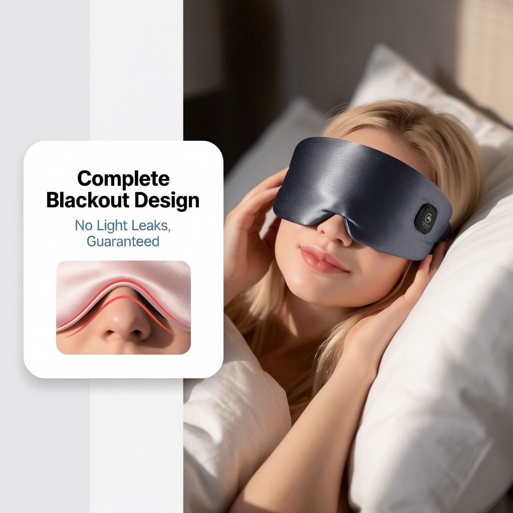 FACEMOON Cordless Silk Heated Eye Mask for Dry Eyes Comfort Rechargeable Moist Heat Warm Compress Washable Travel Gray
