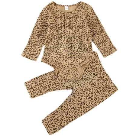 

Dewadbow Newborn Baby Boy Girl Long Sleeve Bodysuit Tops Long Pant