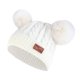 thumbnail image 1 of Minnieouse Bufanda Bebé Invierno Cálido Kit Beanie Cap Elasticidad Protector Térmico Clima Frío Suministros de Calor Sellado Versátil Sombreros bola de color blanco, 1 of 6