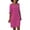 X-108Purple, variant on ZHOGXU Women's Casual Dress Solid Color Three Quarter Sleeve V Neck Cotton Linen Comfortable Loose Retro Dresses For Daily Wear,Blue,L
