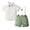White, variant on Boy Outfits Summer Casual formal Short Sleeve Shirt Suspenders Overalls 1 5 Year Old Kids Gentlemen Dress Sets Boys Clothes
