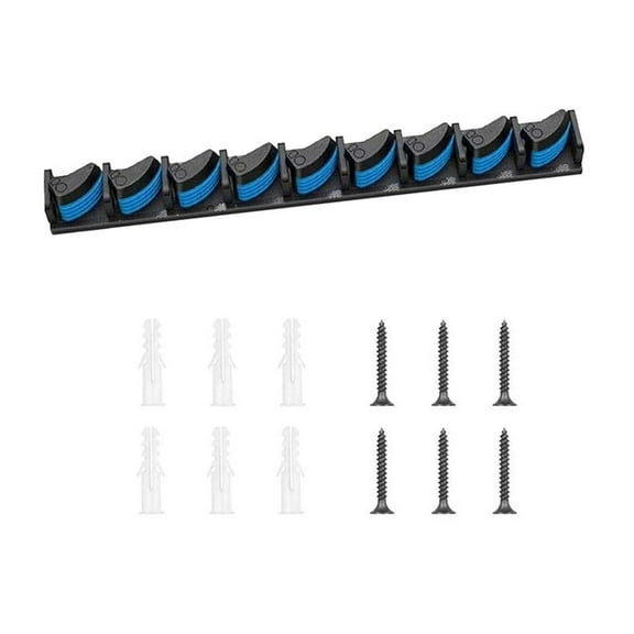 9 Rod Fishing Rod Holder Wall-mounted Poles Rack Vertical Rod Stand for Garage, Cabin and Basement Fishing Accessory