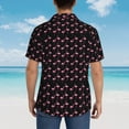 thumbnail image 5 of Pink Flamingo Hawaiian Shirts For Men, Summer Short-Sleeve Relaxed-Fit Button-Down Shirts Small, 5 of 8