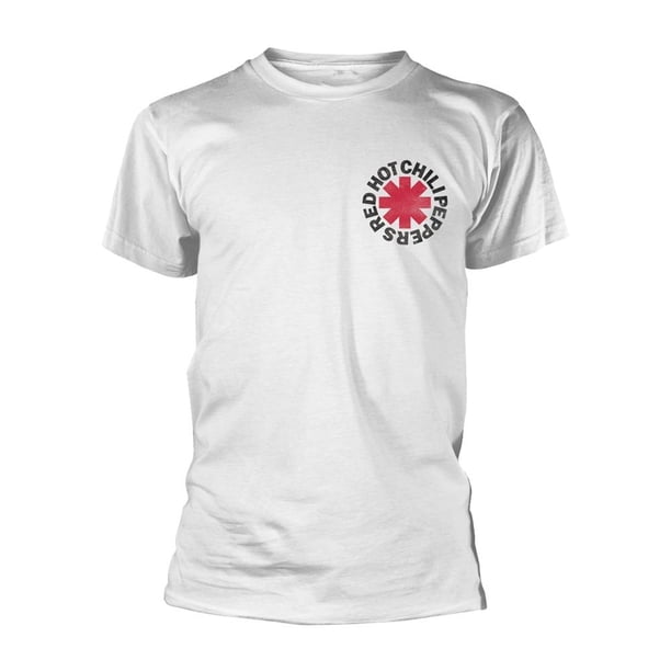 Red Hot Chilli Peppers - Camiseta Worn Asterisk para Adultos Unisex (Blanco)