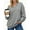 Gray, variant on UVN Womens Oversized Sweatshirts Fall Winter Long Sleeve V Neck Hoodies Ladies Casual Loose Pullover Clothes