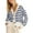 Blue Stripe, variant on SHEWIN Women's Sweaters Fall Striped Open Front Cardigan Knit Long Sleeve Loose Trendy Winter Cardigans White Stripe