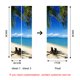 thumbnail image 3 of Simulación Paisaje costero 77x200cm Etiqueta de puerta 3D Bodega Foto Mural Trompe l'oeil Calcomanías de pared PVC Papel tapiz impermeable para dormitorio Baño Cocina Decoración Pegatinas de puerta, 3 of 5