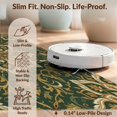 thumbnail image 6 of Design&I 9'x12' Washable Area Rug Sleek Flatweave Pet Friendly Round Faded Circle Ornamental Scrolled Traditional Dining Table for Master Suite, Under Bed, 6 of 7