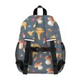 thumbnail image 3 of Mushroom and Leaf Blue Pattern Backpack for School, Cute School Bag with Adjustable Shoulder Straps and Padded Back, 15"x11.42"x5.5", 3 of 5