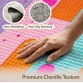 thumbnail image 6 of ODIKA Whimsical Checkered Grid Hippie Retro Maximalist Funky Plush Pet Friendly & Kids Safe Bedside for Bedroom, Nursery, RV, 6 of 7