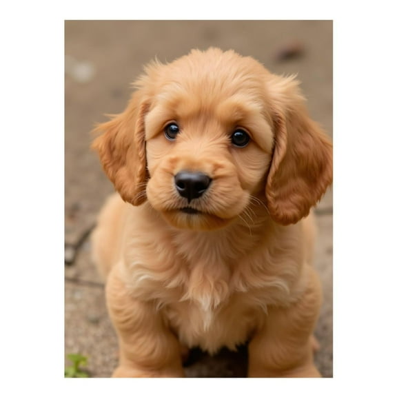 Diamond Art Kit for Adults, Golden Puppy Portrait Cute Eyes Diamond Painting for Adults Beginners, DIY Diamond Art Painting Kits, 5D Diamond Painting Crafts for Home Decor 12x16 Frameless