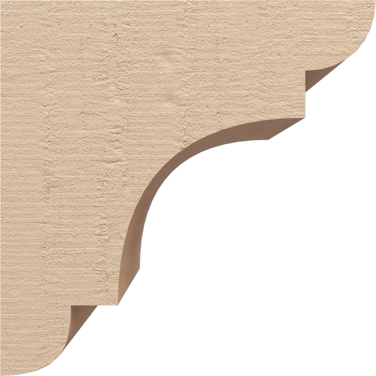 8"W x 8"D x 8"H Wide New Brighton Rough Cedar Woodgrain TimberThane Corbel, Primed Tan
