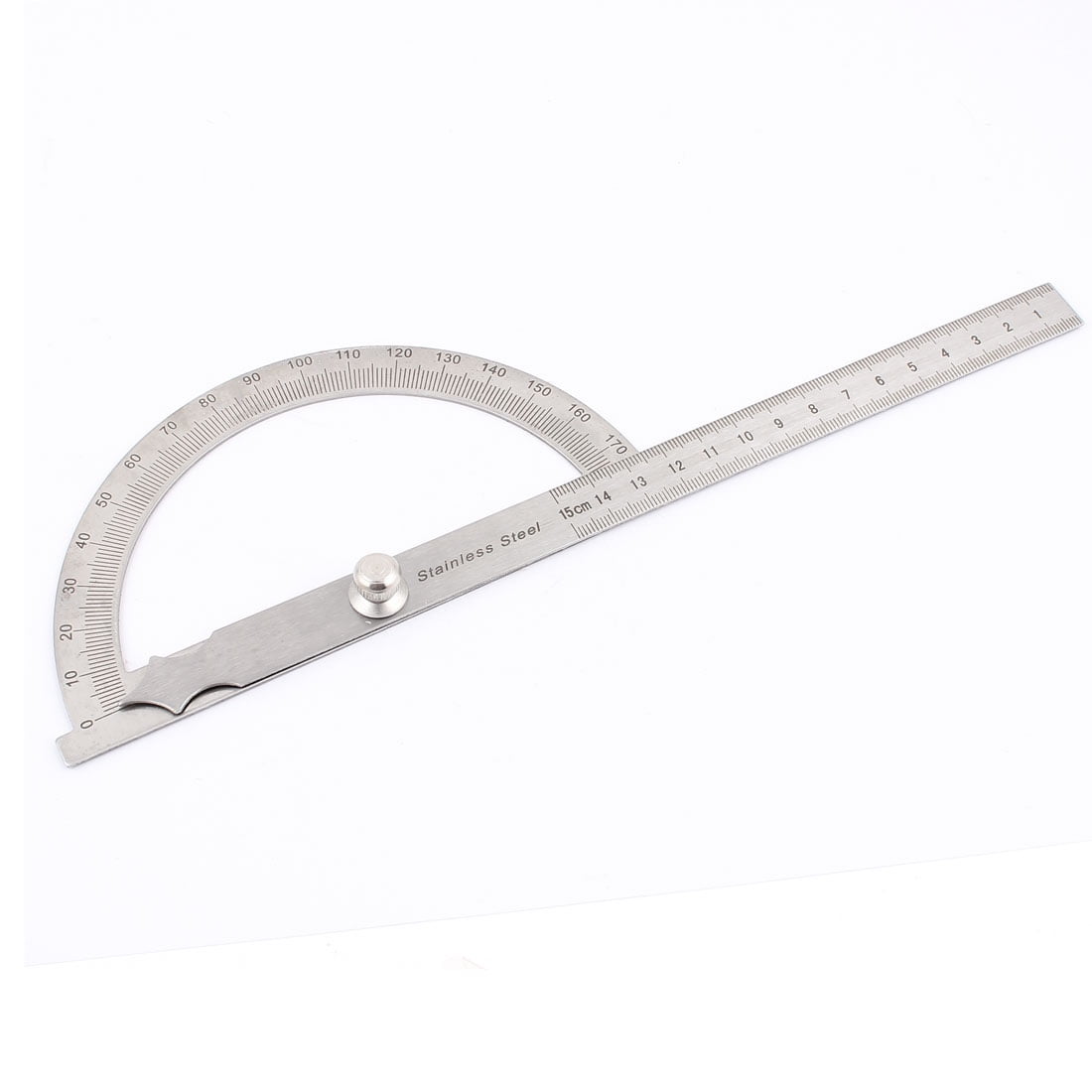 Unique Bargains Student Metal 15cm 180 Degree Scale Range Round Rotary Protractor Angle... by Unique-Bargains
