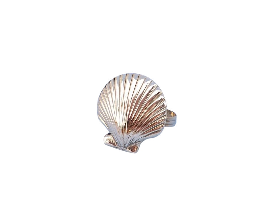 Brass Seashell Napkin Ring 2 Decorative Seashell Nautical Seashell Decor Decorative Brass Napkin Ring Nautical Napkin Ring Walmart Com Walmart Com