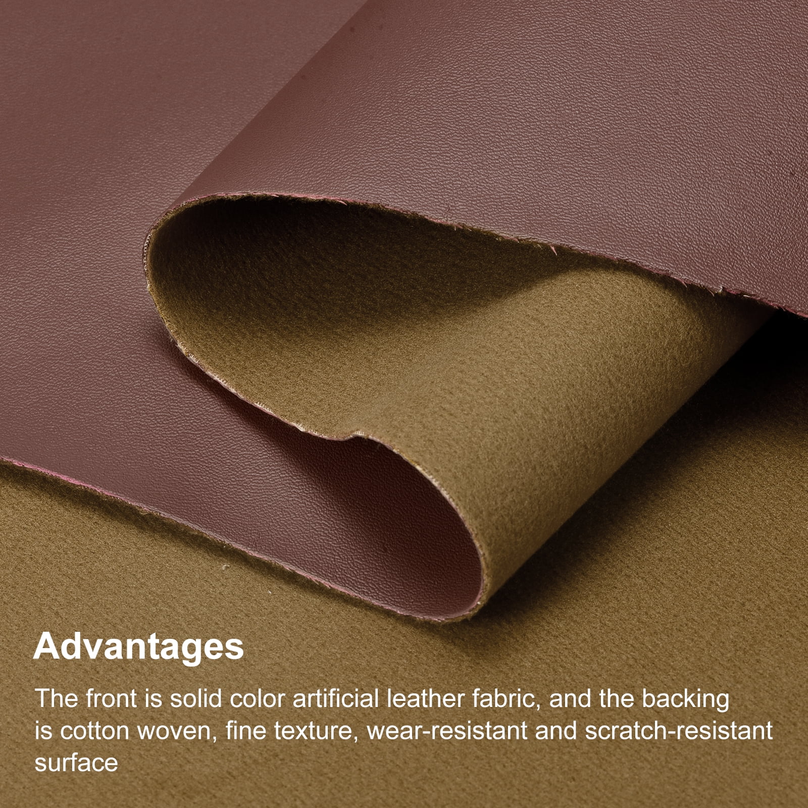 Uxcell Smooth Solid Color Faux Leather Sheet, PU Leather for DIY