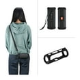 thumbnail image 3 of fankhu Soft Speaker Protective Cover Silicone Speaker Anti-fall Shell Portable Protection Casing with Shoulder Strap and Carabiner for JBL FLIP ESSENTIAL 2, 3 of 9