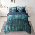 thumbnail image 2 of Homewish Painting Artistic 7-Piece Twin Bedding Sets,Modern Aesthetic Bedding Comforter Set,Teal Splashing Ink Sheet Sets For Teens,Microfiber Bedroom Decor Reversible, 2 of 8