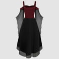 thumbnail image 5 of Halloween Costumes Woman 2025 Stunning Gothic Dresses Plus Size Midi Fashion Long Flare Sleeve Irregular Length Short Sleeve Chiffon Party Dress for Women, 5 of 6