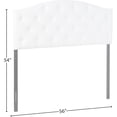 thumbnail image 2 of HomeStock Renaissance Romance Faux Leather Upholstered Button-Tufted Scalloped Headboard, 2 of 10