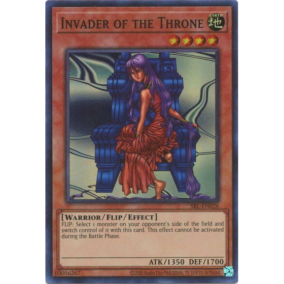 YuGiOh Spell Ruler 25th Anniversary Super Rare Invader of the Throne SRL-EN026