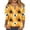 Orange #066, variant on Shirts for Women Halloween Funny 3/4 Sleeve T Shirts Horror Pumpkin Witch Hat Printed Pullover Spooky Button V Neck Tops Holiday Three Quarter Length Blouses, 3XL
