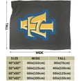 thumbnail image 3 of North Carolina A&T Aggies Fleece Blanket, Very Soft Microfiber Flannel Blanket for Couch Warm and Cozy for All Seasons, Black, 3 of 6