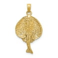 thumbnail image 1 of FB Jewels 14K Yellow Gold Round Stingray 2D Pendant, 1 of 1