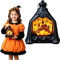 thumbnail image 2 of Clearance Sale! LED Flickering Candle Decor, Battery Operated Flameless Wind Lamp Tabletop Ornament for Halloween Indoor Decor, 2 of 6