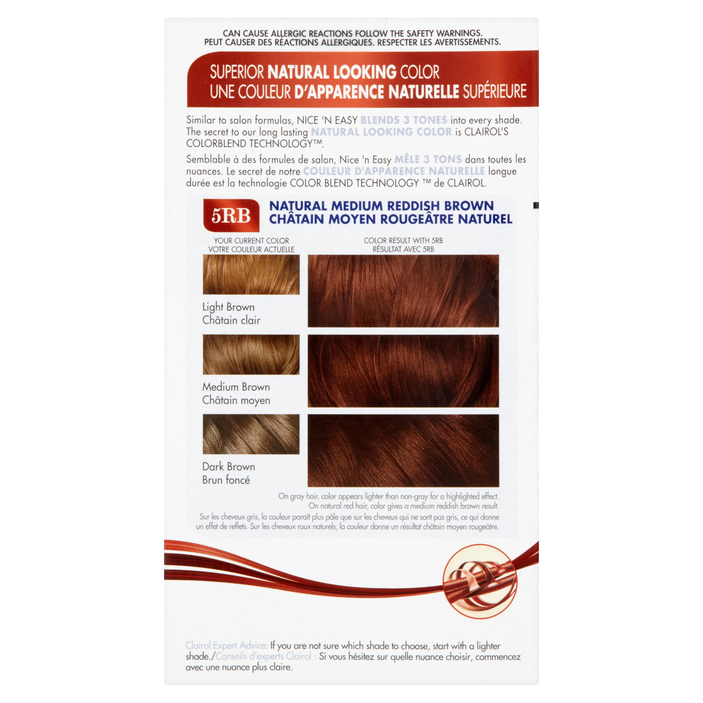 Clairol Nice 'n Easy Born Red Permanent Hair Color, 5RB/119B Natural ...