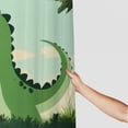 thumbnail image 3 of Patifu Green Dinosaur Baby Dinosaur Grass Shower Curtain Set 100% Polyester Bathroom Shower Curtain with Hooks 60"x72, 3 of 7