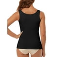thumbnail image 4 of Women's Camisole with Built in Bra Tank Tops for Layering Stretch Casual Undershirts Wider Strap, 4 of 8