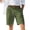 Army Green_009, variant on Mens Shorts High Waist Linen Pleated Formal Casual Rolled Cuff for Summer Navy M