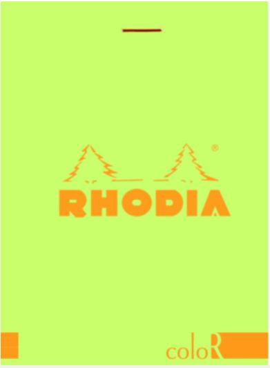 Black Rhodia Head Stapled Pad Lined No12 A7+ 