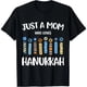 thumbnail image 1 of Camiseta de Mujer "Solo una Mamá que Ama Hanukkah" - Talla Extra Grande - Negra, 1 of 7