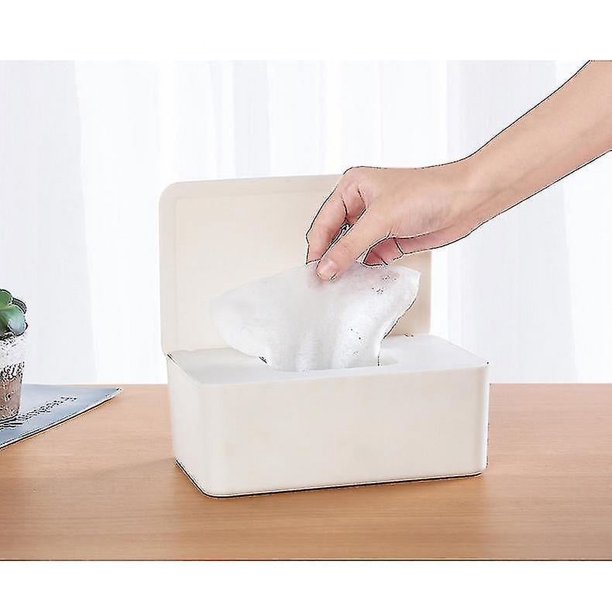 Caja de almacenamiento de toallitas húmedas, dispensador de toallitas, caja de almacenamiento de pañuelos con tapa a prueba de polvo