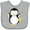 AC-Heather Grey, variant on Inktastic Penguin Boys or Girls Baby Bib