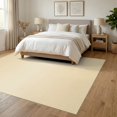 thumbnail image 3 of ODIKA 6'x9' Ultra-Soft Area Rug, Beige Detail Oatmeal Cream Minimalist Rectangular Sala Tan Neutral None Washable, Bare feet friendly, Silk-Touch for Guest Room, Bedroom, 3 of 7