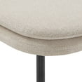 thumbnail image 3 of Weston Home Aurthur Upholstered Dining Chairs, Set of 2, Beige Chenille Fabric, Black Legs, 3 of 9