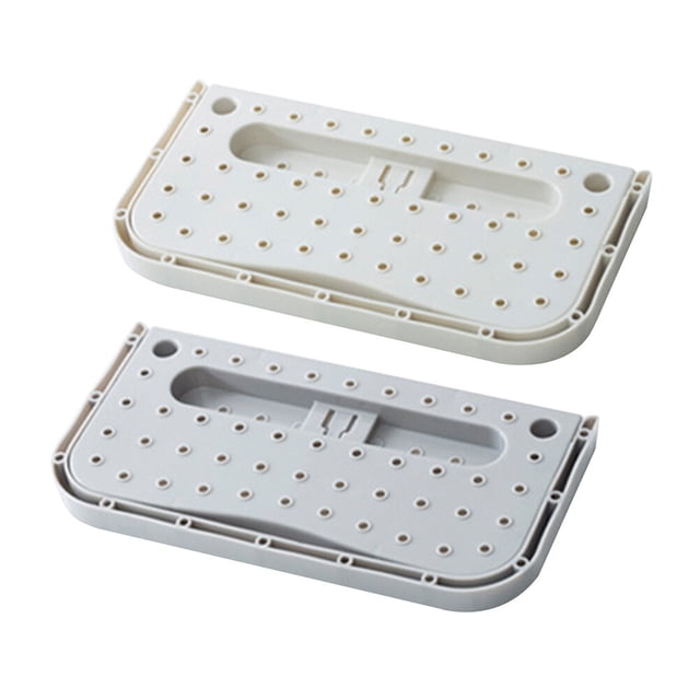 2pcs Home Shoes Storage Racks Fold Wall-mounted Paste PP Shoe Racks Bathroom Wall Flop Suction Wall Durable Shoes Racks (Grey+White)